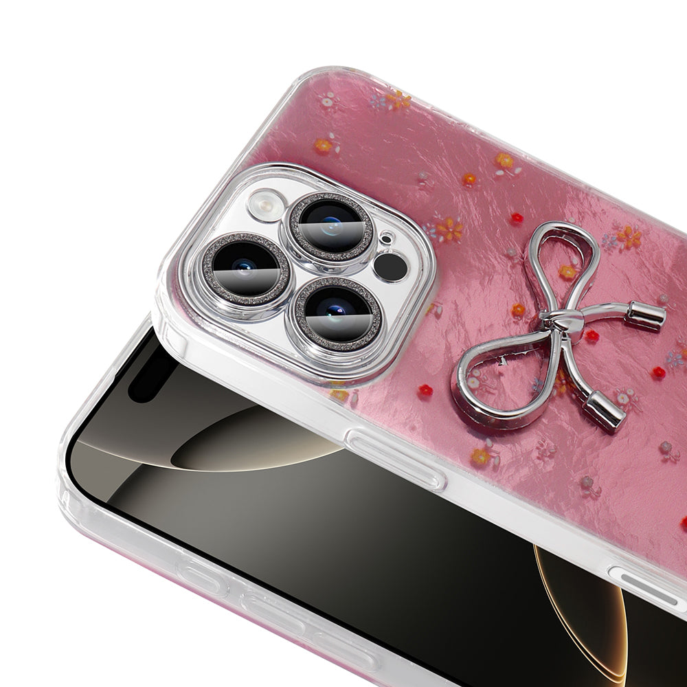 Apple iPhone 16 Pro Max Case Camera Protection Figured Zore Ponti Silicone Cover Light Pink 