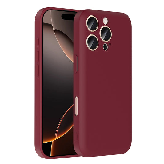 Apple iPhone 16 Pro Max Case with Camera Protection and Card Holder Zore Vitra Cover Plum
