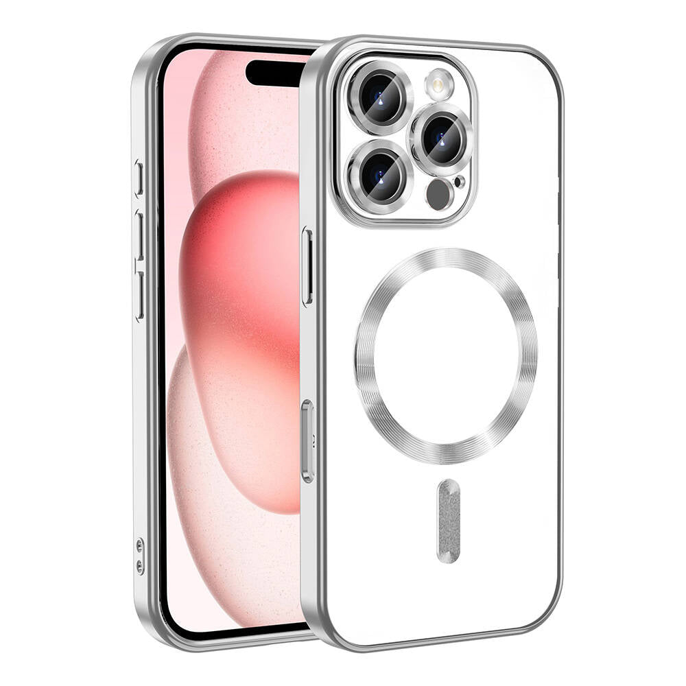 Apple iPhone 16 Pro Max Case Camera Protection M-safe Wireless Charging Feature Zore Demre Cover Titanium 