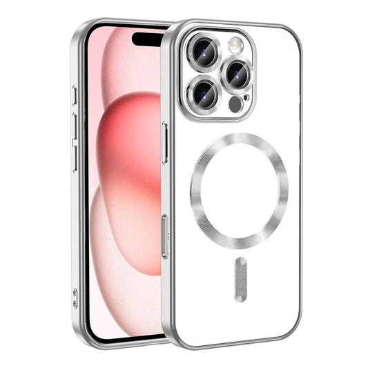 Apple iPhone 16 Pro Max Case Camera Protection M-safe Wireless Charging Feature Zore Demre Cover Titanium 