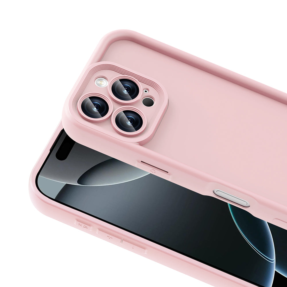 Apple iPhone 16 Pro Max Case Camera Protection Zore Pineapple Cover Pink