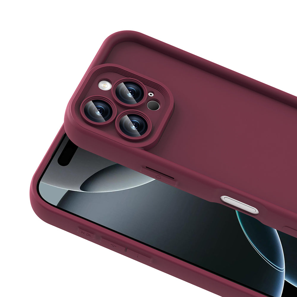 Apple iPhone 16 Pro Max Case Camera Protection Zore Pineapple Cover Plum