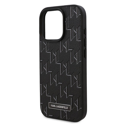 Apple iPhone 16 Pro Max Kılıf Karl Lagerfeld Orjinal Lisanslı M-safe Şarj Özellikli KL Yazılı Hot Stamp Kapak Pembe