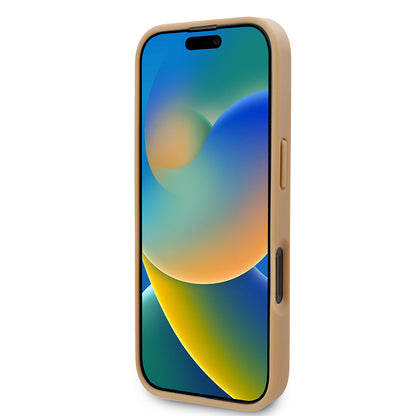Apple iPhone 16 Pro Max Kılıf Karl Lagerfeld Orjinal Lisanslı M-safe Şarj Özellikli KL Yazılı Hot Stamp Kapak Krem