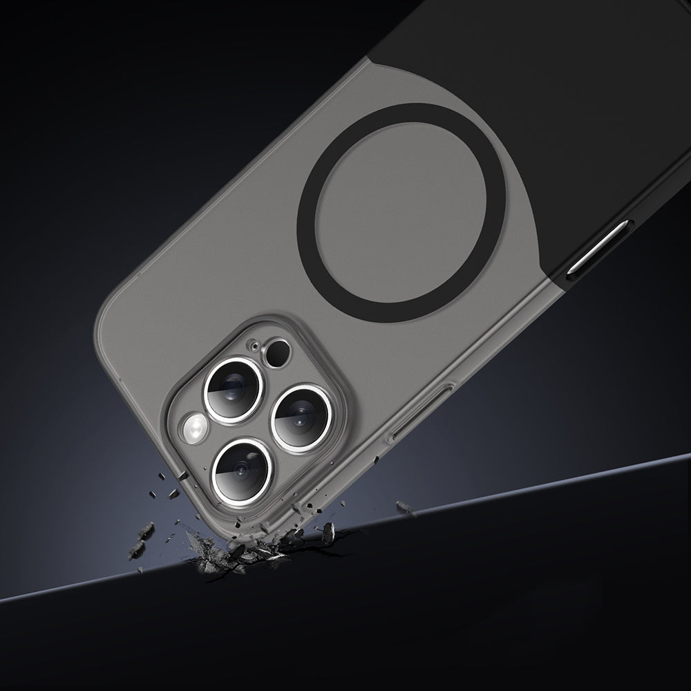 Apple iPhone 16 Pro Max Kılıf M-Safe Şarj Özellikli Mıknatıslı Zore Duble Kapak Lacivert