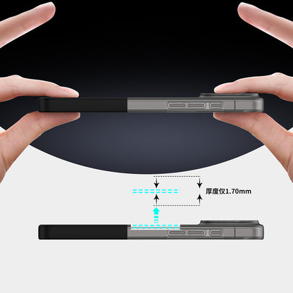 Apple iPhone 16 Pro Max Kılıf M-Safe Şarj Özellikli Mıknatıslı Zore Duble Kapak Siyah