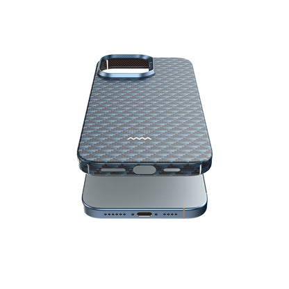 Apple iPhone 16 Pro Max Kılıf M-safe Şarj Özellikli Raptic Aramid Skin Origin Serisi Kapak Lacivert