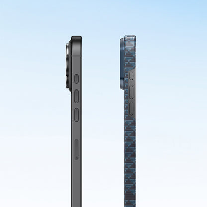 Apple iPhone 16 Pro Max Kılıf M-safe Şarj Özellikli Raptic Aramid Skin Origin Serisi Kapak Lacivert
