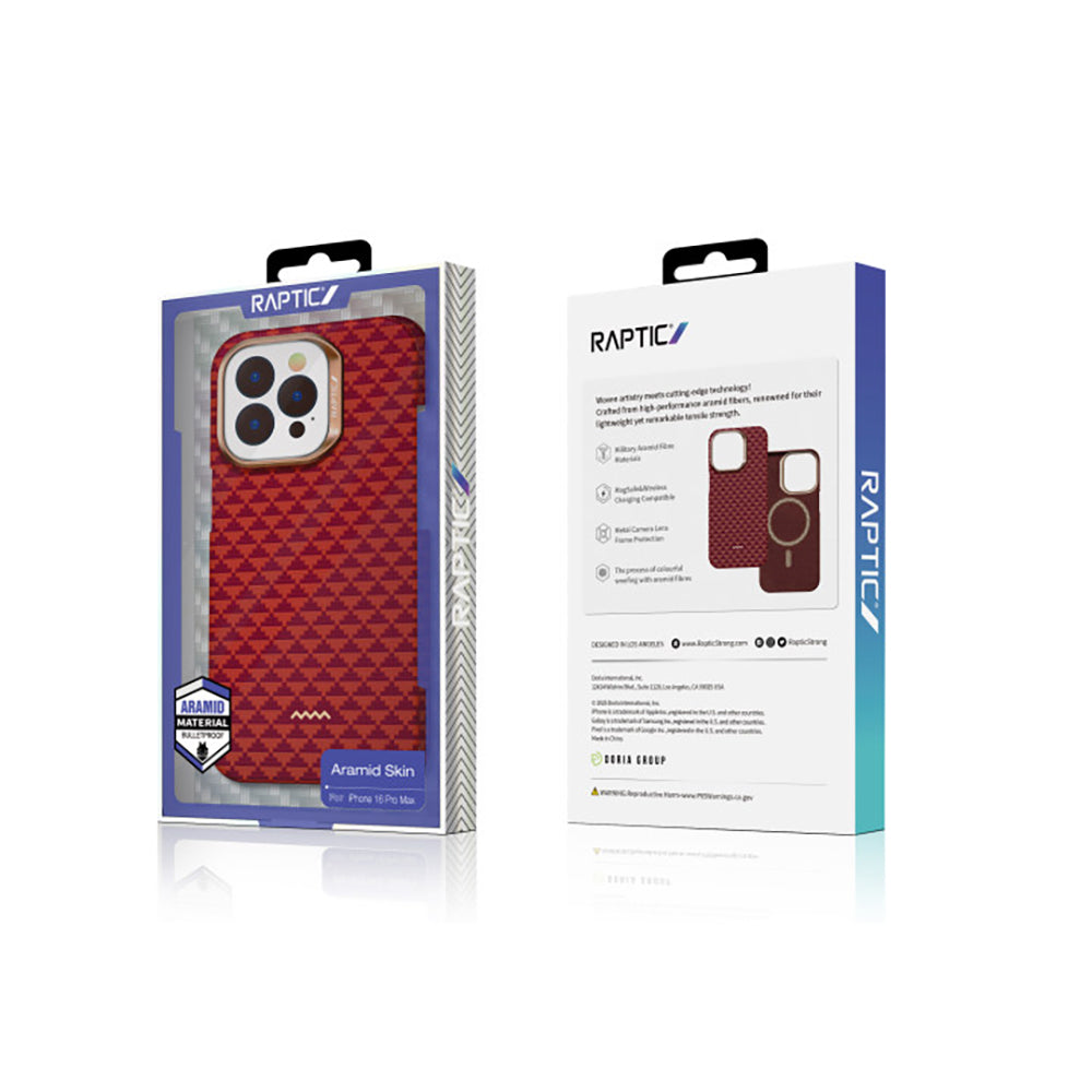 Apple iPhone 16 Pro Max Kılıf M-safe Şarj Özellikli Raptic Aramid Skin Origin Serisi Kapak Lacivert