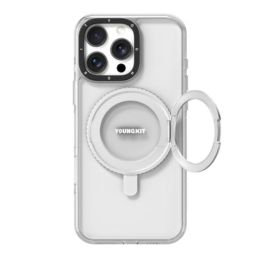 Apple iPhone 16 Pro Max Kılıf M-safe Şarj Özellikli Standlı Aksiyon Butonlu Youngkit Pivot Serisi Kapak Şeffaf