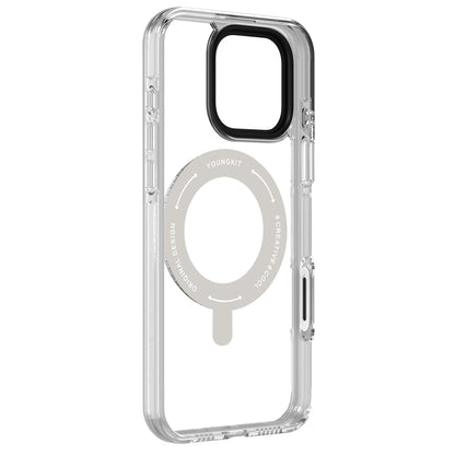Apple iPhone 16 Pro Max Kılıf M-safe Şarj Özellikli Standlı Aksiyon Butonlu Youngkit Pivot Serisi Kapak Şeffaf