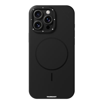 Apple iPhone 16 Pro Max Kılıf M-safe Şarj Özellikli Youngkit Dynamag Serisi Kapak Gri
