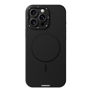 Apple iPhone 16 Pro Max Kılıf M-safe Şarj Özellikli Youngkit Dynamag Serisi Kapak Siyah