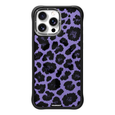 Apple iPhone 16 Pro Max Kılıf M-safe Şarj Özellikli Youngkit Leopard Serisi Kapak Kahverengi