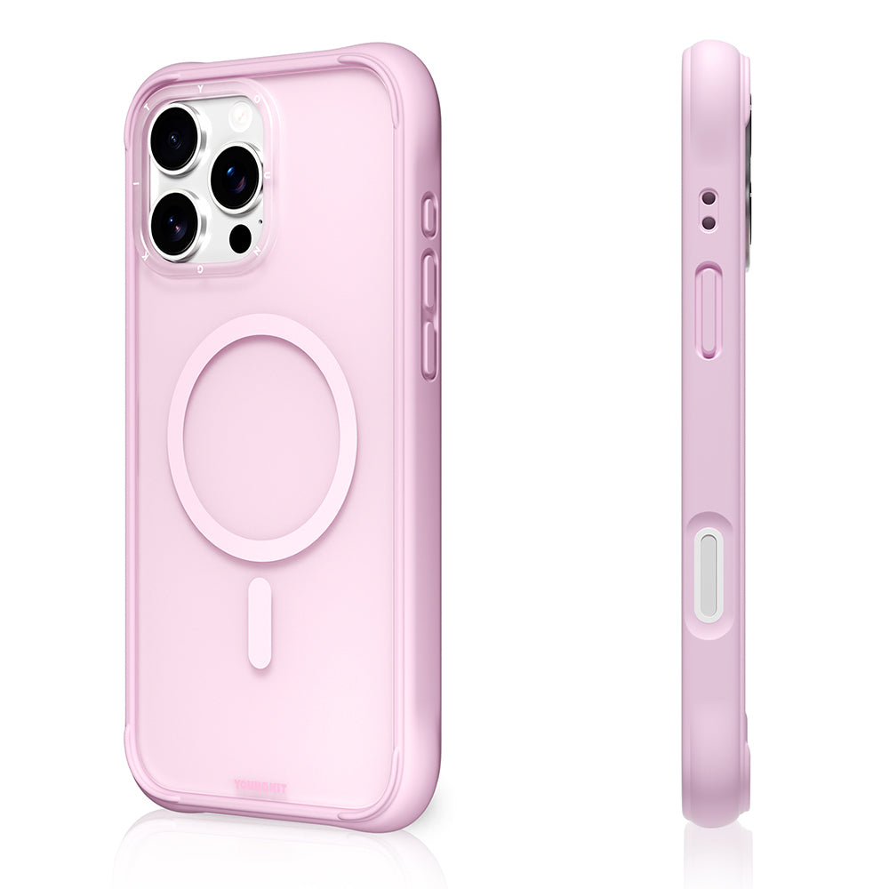 Apple iPhone 16 Pro Max Kılıf M-safe Şarj Özellikli Youngkit Macaroon Serisi Kapak Sarı