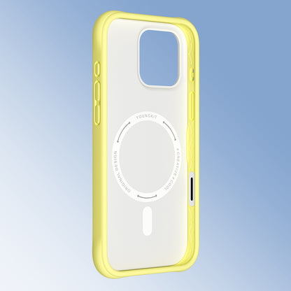Apple iPhone 16 Pro Max Kılıf M-safe Şarj Özellikli Youngkit Macaroon Serisi Kapak Pembe