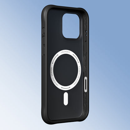 Apple iPhone 16 Pro Max Kılıf M-safe Şarj Özellikli Youngkit Macaroon Serisi Kapak Kırmızı