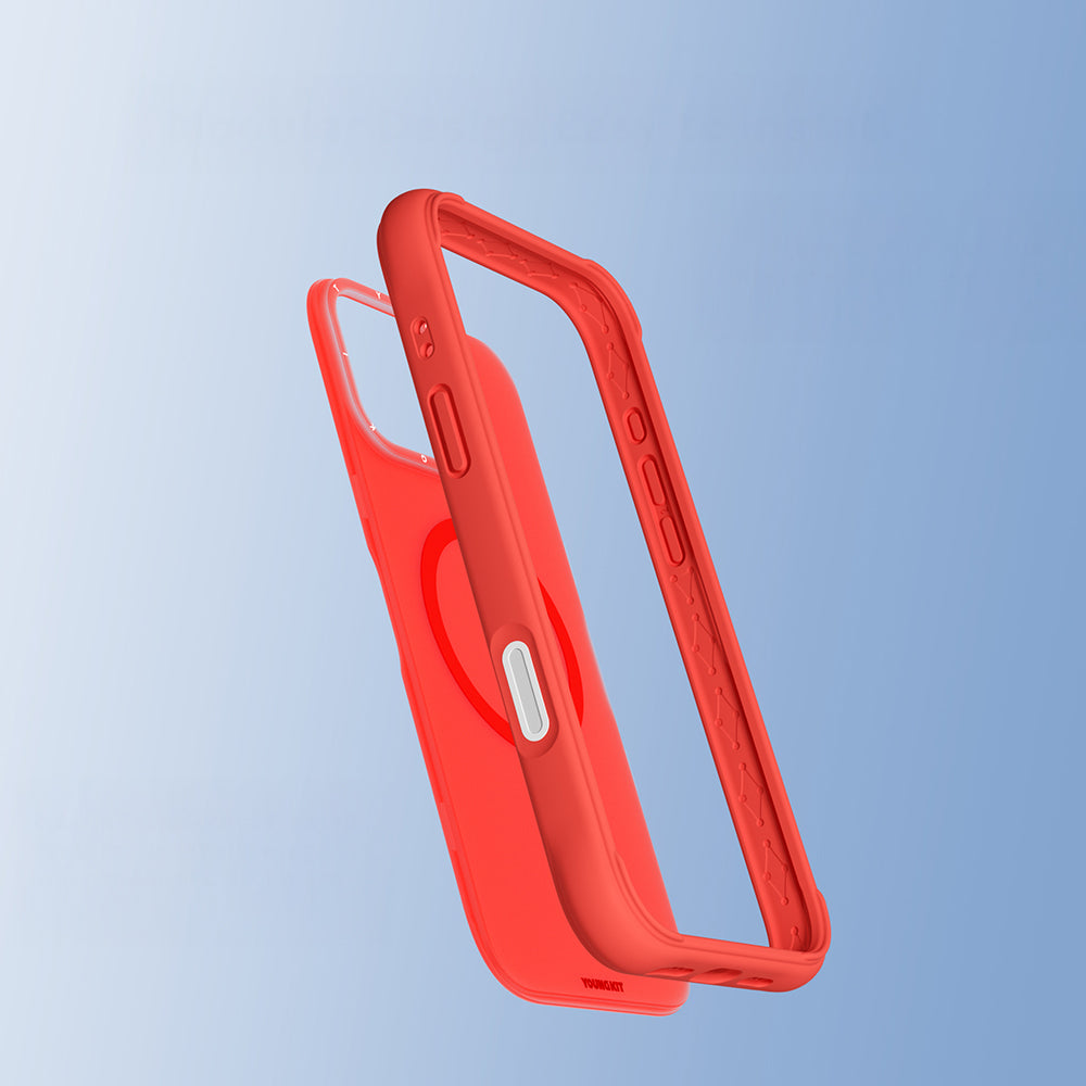 Apple iPhone 16 Pro Max Kılıf M-safe Şarj Özellikli Youngkit Macaroon Serisi Kapak Sarı