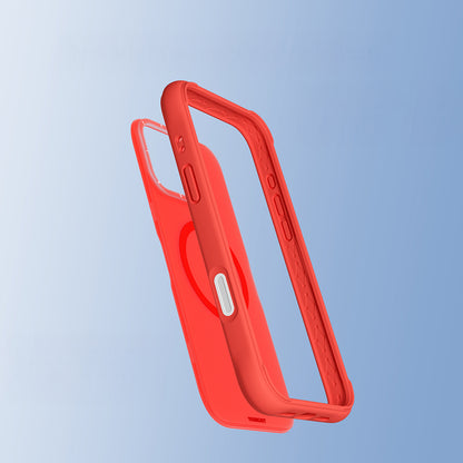 Apple iPhone 16 Pro Max Kılıf M-safe Şarj Özellikli Youngkit Macaroon Serisi Kapak Beyaz