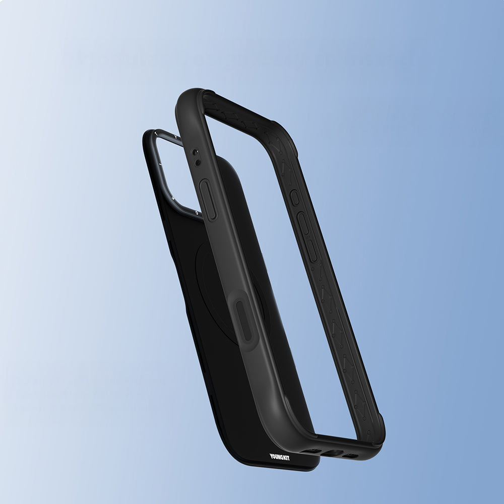 Apple iPhone 16 Pro Max Kılıf M-safe Şarj Özellikli Youngkit Macaroon Serisi Kapak Sarı