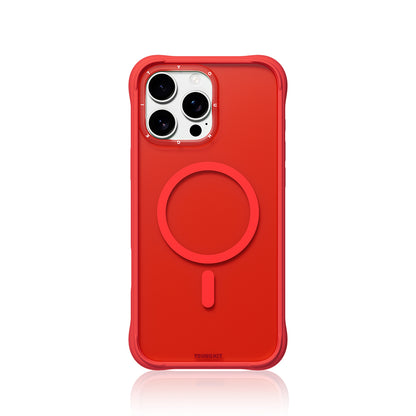 Apple iPhone 16 Pro Max Kılıf M-safe Şarj Özellikli Youngkit Macaroon Serisi Kapak Kırmızı