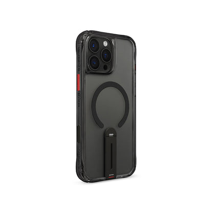 Apple iPhone 16 Pro Max Kılıf M-safe Şarj Özellikli 360 Derece Dönebilen Standlı Skinarma Helix Kapak Siyah