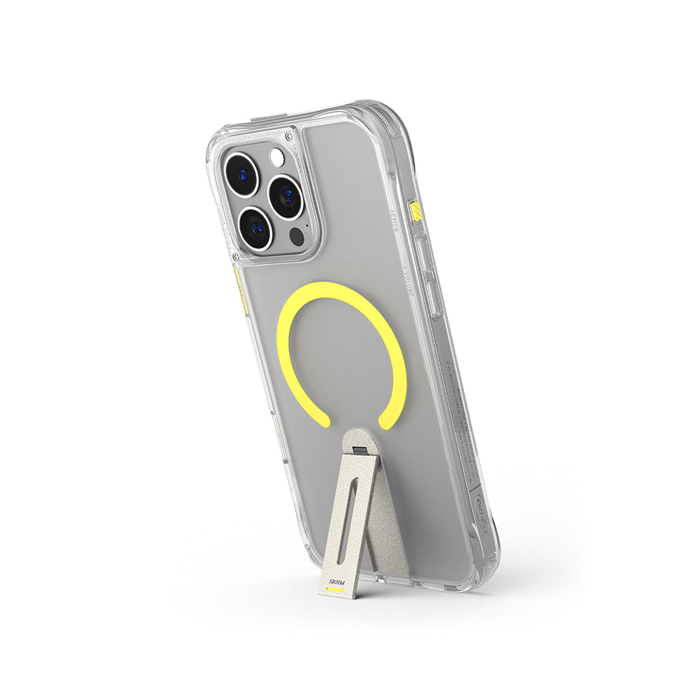 Apple iPhone 16 Pro Max Kılıf M-safe Şarj Özellikli 360 Derece Dönebilen Standlı Skinarma Helix Kapak Siyah