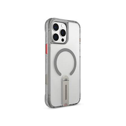 Apple iPhone 16 Pro Max Kılıf M-safe Şarj Özellikli 360 Derece Dönebilen Standlı Skinarma Helix Kapak Siyah