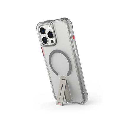 Apple iPhone 16 Pro Max Kılıf M-safe Şarj Özellikli 360 Derece Dönebilen Standlı Skinarma Helix Kapak Siyah