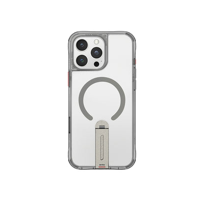 Apple iPhone 16 Pro Max Kılıf M-safe Şarj Özellikli 360 Derece Dönebilen Standlı Skinarma Helix Kapak Siyah