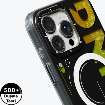 Apple iPhone 16 Pro Max Kılıf M-safe Şarj Özellikli Airbagli Çift Katmanlı Youngkit Future Serisi Kapak Mavi