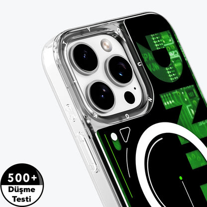 Apple iPhone 16 Pro Max Kılıf M-safe Şarj Özellikli Airbagli Çift Katmanlı Youngkit Future Streamer Serisi Kapak Mavi