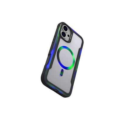 Apple iPhone 16 Pro Max Kılıf M-safe Şarj Özellikli Airbagli Raptic Shield 2.0 Serisi Şeffaf Arka Yüzey Kapak Turkuaz