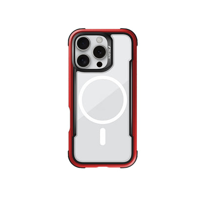 Apple iPhone 16 Pro Max Kılıf M-safe Şarj Özellikli Airbagli Raptic Shield Serisi Şeffaf Arka Yüzey Kapak Yeşil