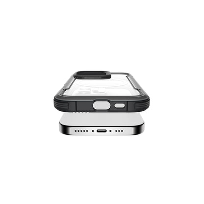 Apple iPhone 16 Pro Max Kılıf M-safe Şarj Özellikli Airbagli Raptic Shield Serisi Şeffaf Arka Yüzey Kapak Siyah