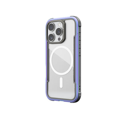 Apple iPhone 16 Pro Max Kılıf M-safe Şarj Özellikli Airbagli Raptic Shield Serisi Şeffaf Arka Yüzey Kapak Kırmızı