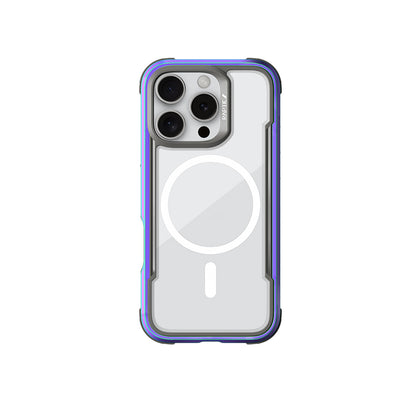 Apple iPhone 16 Pro Max Kılıf M-safe Şarj Özellikli Airbagli Raptic Shield Serisi Şeffaf Arka Yüzey Kapak Colorful