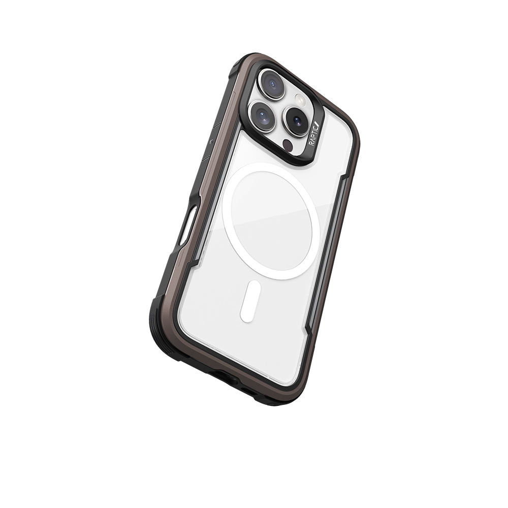 Apple iPhone 16 Pro Max Kılıf M-safe Şarj Özellikli Airbagli Raptic Shield Serisi Şeffaf Arka Yüzey Kapak Yeşil