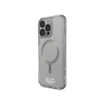 Apple iPhone 16 Pro Max Kılıf M-safe Şarj Özellikli Airbagli Şeffaf SkinArma Saido Prime Kapak Gold