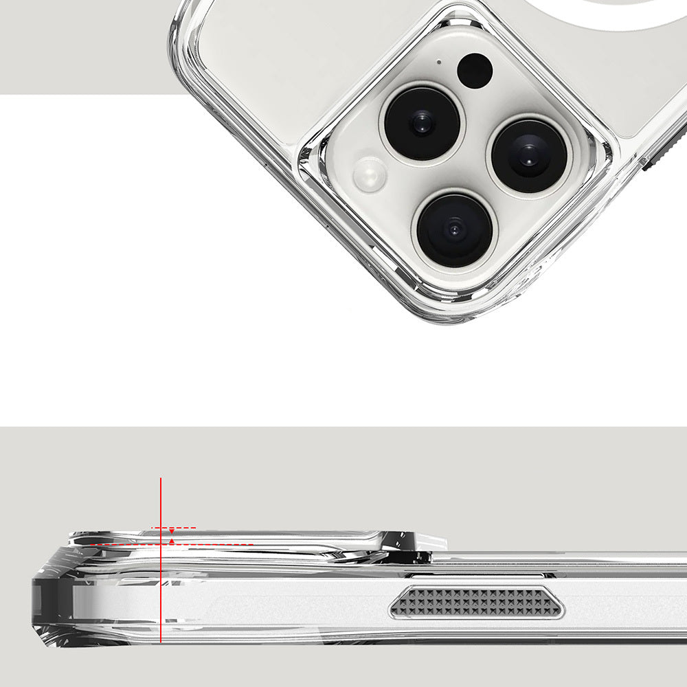 Apple iPhone 16 Pro Max Case M-safe Charging Feature Airbag Transparent Zore Thin Cover Transparent