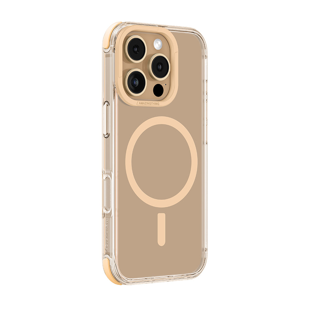 Apple iPhone 16 Pro Max Kılıf M-safe Şarj Özellikli Amazingthing Omni Serisi Kapak Gri
