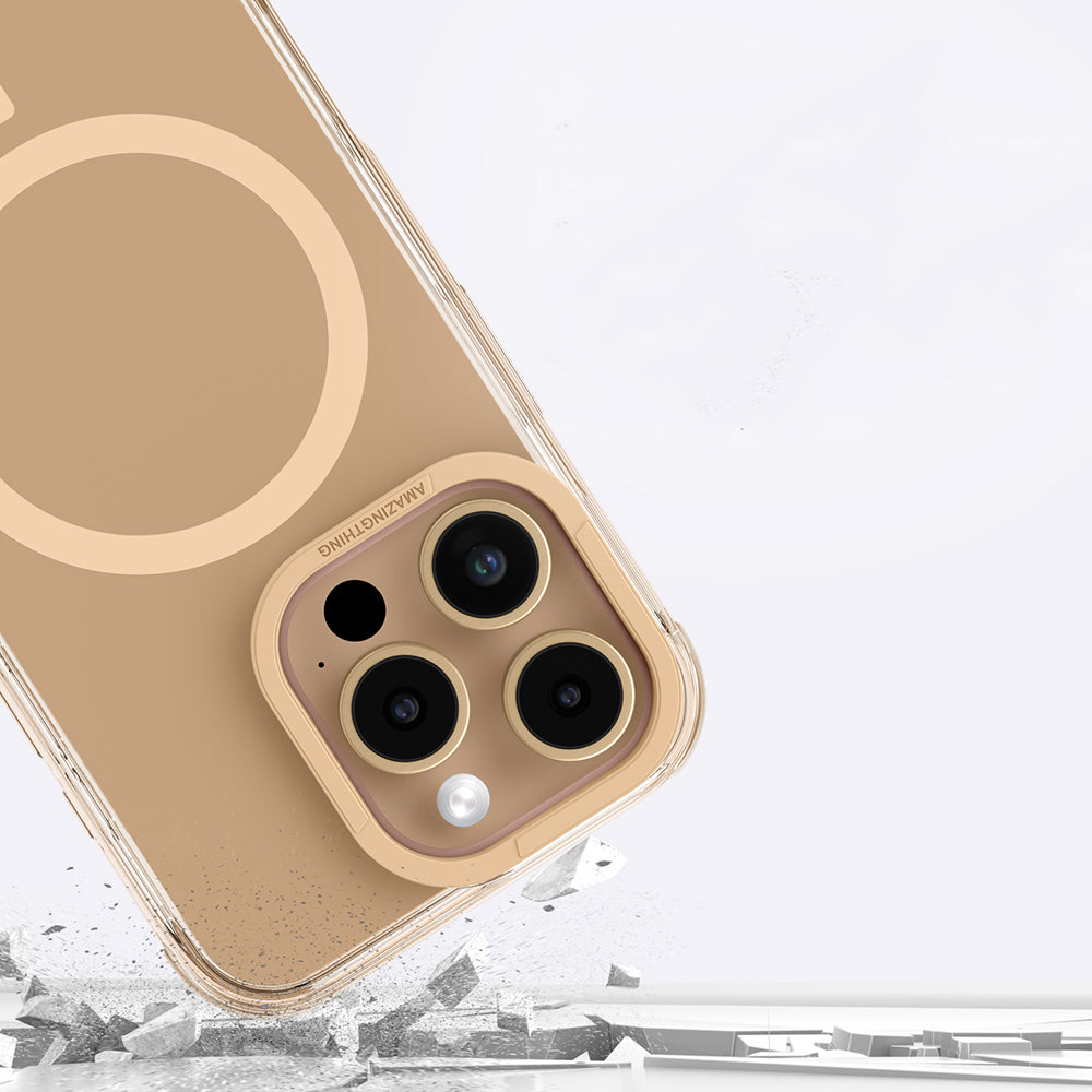 Apple iPhone 16 Pro Max Kılıf M-safe Şarj Özellikli Amazingthing Omni Serisi Kapak Rose Gold