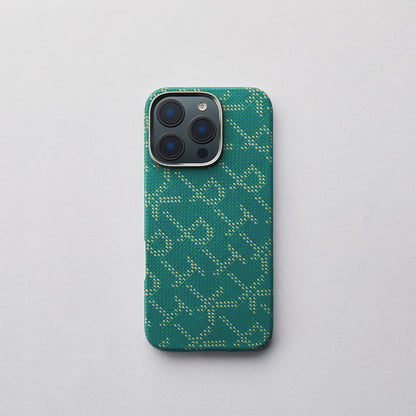 Apple iPhone 16 Pro Max Kılıf M-safe Şarj Özellikli Aramid Fiber Pitaka Tactile Woven Monogram Serisi Kapak Kırmızı