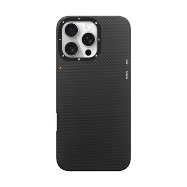 Apple iPhone 16 Pro Max Kılıf M-safe Şarj Özellikli Aramid Fiber Youngkit 1500D Kevlar Extreme Wing Serisi Kapak Siyah