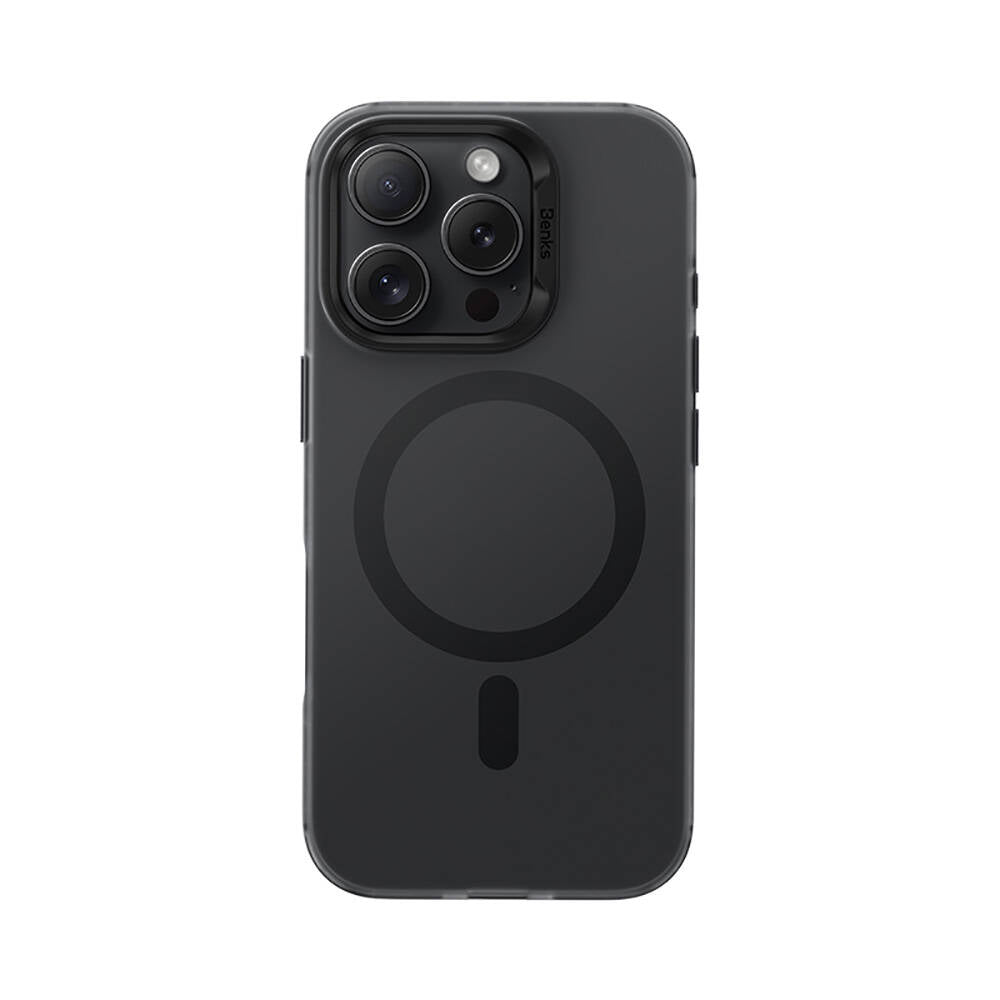 Apple iPhone 16 Pro Max Case M-Safe Charging Feature Benks Lucid Armor Cover Black 