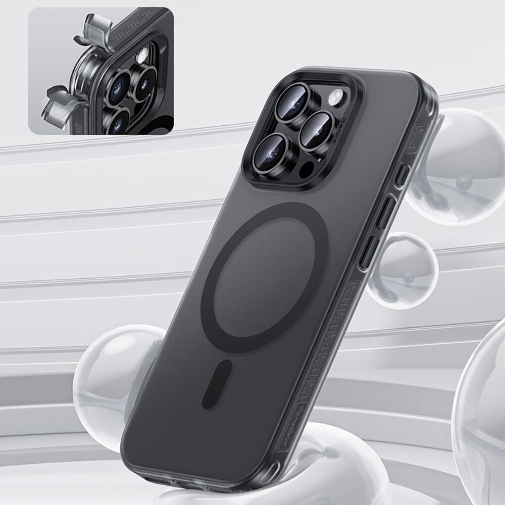 Apple iPhone 16 Pro Max Case M-Safe Charging Feature Benks Lucid Armor Cover Titanium-Gray 
