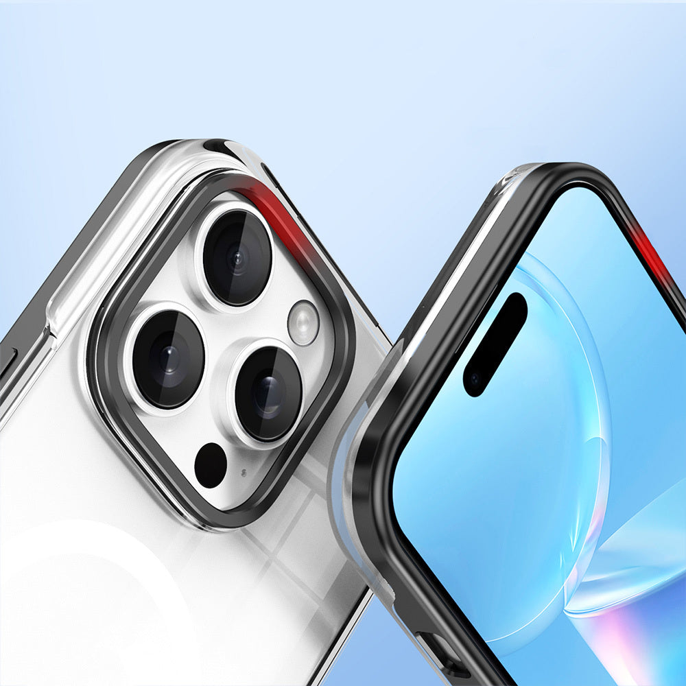 Apple iPhone 16 Pro Max Kılıf M-safe Şarj Özellikli Çıkarılabilir Arka Yüzeyli Zore Polar Kapak Gold