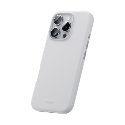 Apple iPhone 16 Pro Max Kılıf M-safe Şarj Özellikli Çizilmeye Dayanıklı Benks VitaPro Serisi PU Deri Kapak Gri