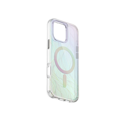Apple iPhone 16 Pro Max Kılıf M-safe Şarj Özellikli Holografik Şeffaf Arka Yüzey Coehl Willow Kapak Şeffaf