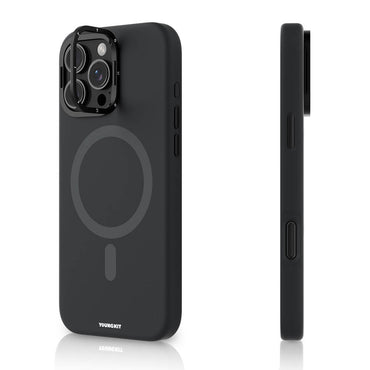 Apple iPhone 16 Pro Max Kılıf M-safe Şarj Özellikli Kamera Standlı Youngkit Bitty Cream Kapak Mavi